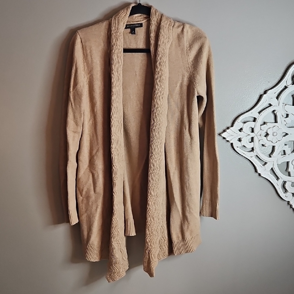 Maurices Tan Open-Front Cardigan Sweater